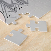 ドラムセットの背図解入りの、写真付きの景 ジグソーパズル (側面)