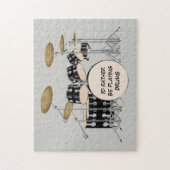 ドラムセットの背図解入りの、写真付きの景 ジグソーパズル (縦)