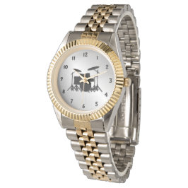 ドラムセットの黒い数字 腕時計