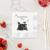 ドラムセットカスタムおめでとう 縁ありカクテルナプキン (インサイチュ)