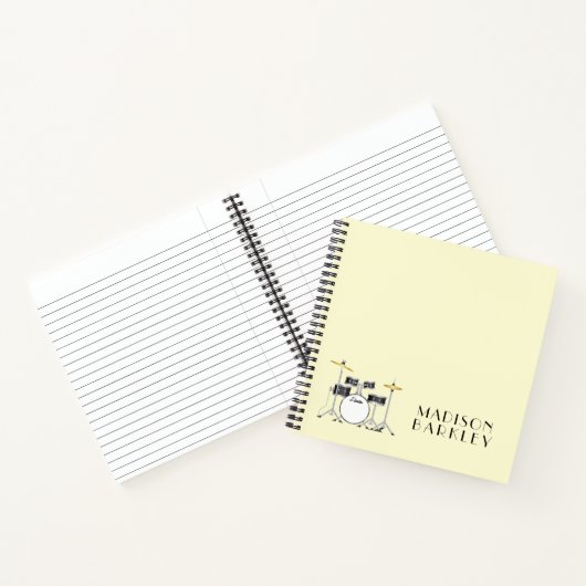 ドラムセットドラマーバンド先生ミュージシャン ノートブック (内部)