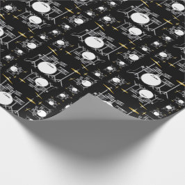 ドラムセットドラマーバンド先生ミュージシャン ラッピングペーパー