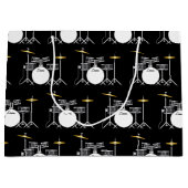 ドラムセットドラマーバンド先生ミュージシャン ラージペーパーバッグ