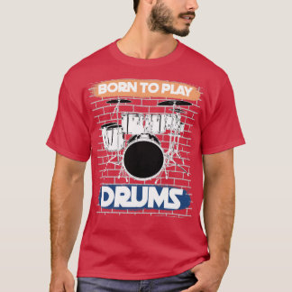ドラムセットドラマーミュージカル楽器ドラム Tシャツ