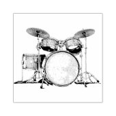 ドラムセットドラマー ラバースタンプ (インプリント)