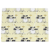 ドラムセットドラムバンド先生ミュージシャン ラージペーパーバッグ (正面)