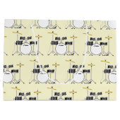 ドラムセットドラムバンド先生ミュージシャン ラージペーパーバッグ (裏面)