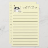 ドラムセットドラムバンド先生ミュージシャン 便箋 (正面/裏面)