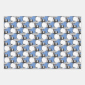 ドラムセットパーカッションミュージカルデザイン ラッピングペーパーシート (正面3)