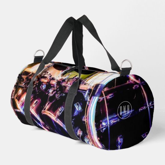 ドラムセットプリントカットソーバッグ ダッフルバッグ (左コーナー)