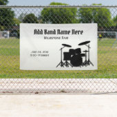 ドラムセットミュージックデザインナイトアウト広告ズ 横断幕 (インサイチュ)