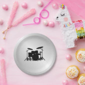ドラムセットミュージックデザイン ペーパープレート (パーティー)