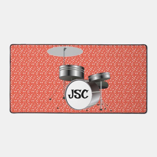 ドラムセット打楽器デザインデスクマット デスクマット (正面)