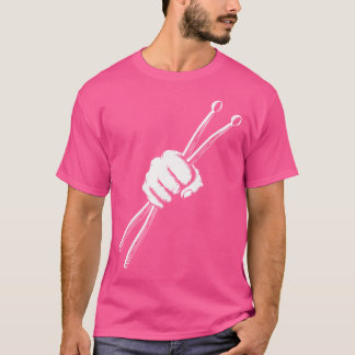 ドラムセット クールドラムスティック ドラミング ドラム ロックミュージック Tシャツ