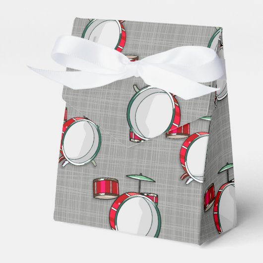 ドラムセット；赤ドラム フェイバーボックス (正面サイド)