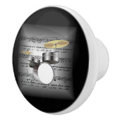 ドラムセット～3D楽譜枕～グレー/ブラックBG～ セラミックノブ (右)