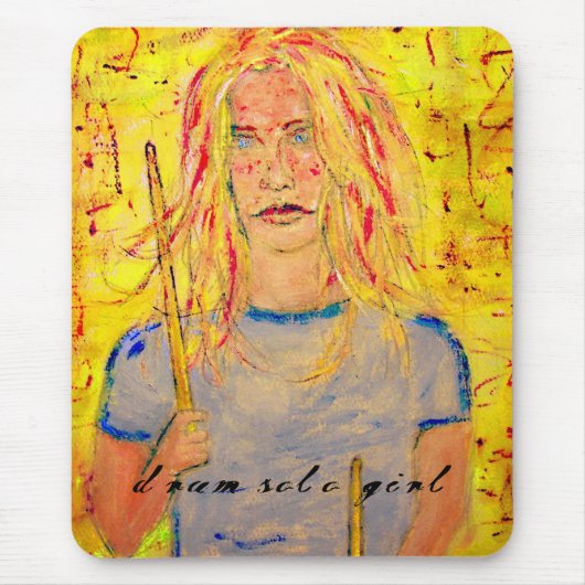 ドラムソロの女 マウスパッド (正面)