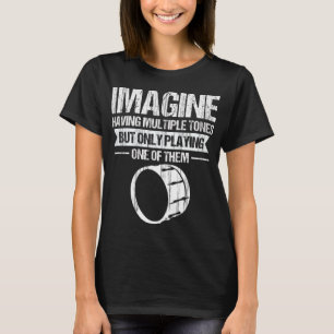ドラムテノール音楽マーチングバンドドラム Tシャツ