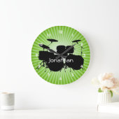 ドラムデザインウォールクロック ラージ壁時計 (ホーム)