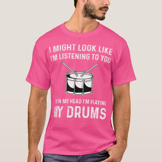 ドラムドラマーのドラムセット Tシャツ (正面)