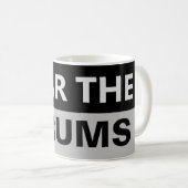 ドラムドラマーのパーカッショニストミュージシャンを恐れる コーヒーマグカップ (正面右)