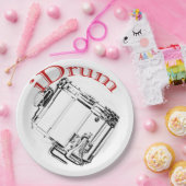 ドラムドラマーの行進のプレートの食事 ペーパープレート (パーティー)