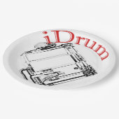 ドラムドラマーの行進のプレートの食事 ペーパープレート (アングル)