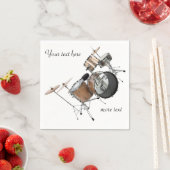 ドラムドラマードラムセットバンドミュージシャン スタンダードカクテルナプキン (インサイチュ)