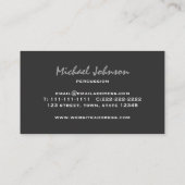 ドラムドラマーミニマルパーカッションクールブラックミュージック 名刺 (裏面)