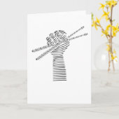 ドラムドラムスティックドラマー カード (黄色い花)