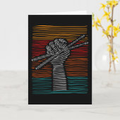 ドラムドラムスティックドラマー カード (黄色い花)