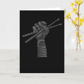 ドラムドラムスティックドラマー カード (黄色い花)