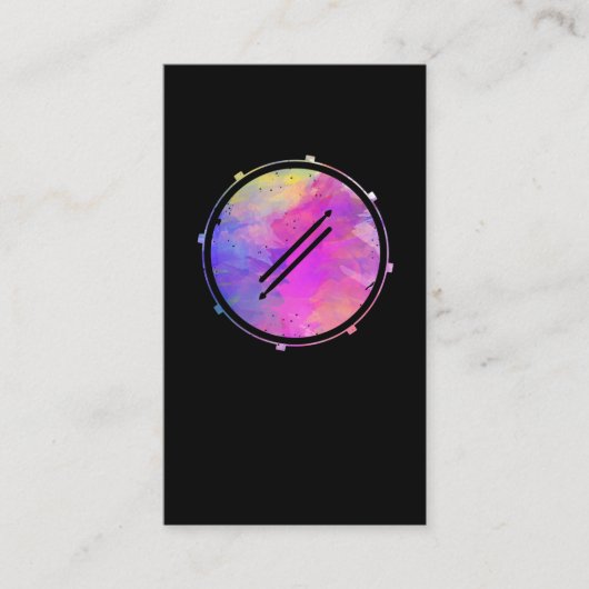 ドラムドラムスティックドラムロックバンドミュージシャン 名刺 (正面)