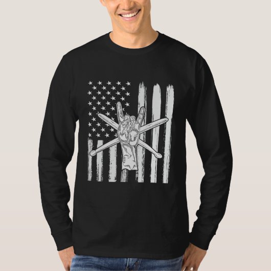 ドラムドラムドラムスティック Tシャツ (正面)