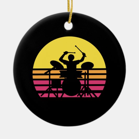 ドラムドラム演奏 セラミックオーナメント (正面)