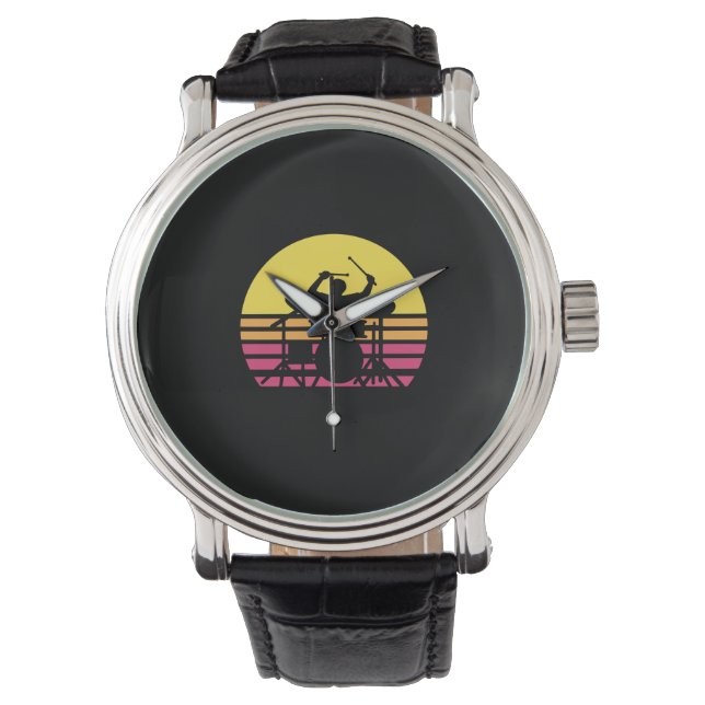 ドラムドラム演奏 腕時計 (正面)