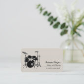 ドラムパーカッショニストとドラムセット音楽イベント 名刺 (スタンド正面)