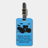 ドラムパーカッションデザインラゲッジタグ ラゲッジタグ (正面縦)