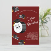 ドラムパーカッション音楽ミュージシャン卒業 招待状 (スタンド正面)