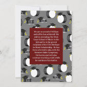 ドラムパーカッション音楽ミュージシャン卒業 招待状 (裏面)