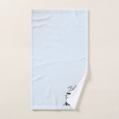 ドラムパーソナライズされた音楽デザインブルー バスタオルセット (ハンドタオル)