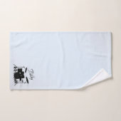 ドラムパーソナライズされた音楽デザインブルー バスタオルセット (ハンドタオル)