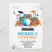 ドラムパーティの招待状 招待状 (正面/裏面)