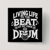 ドラムビート 缶バッジ (正面)