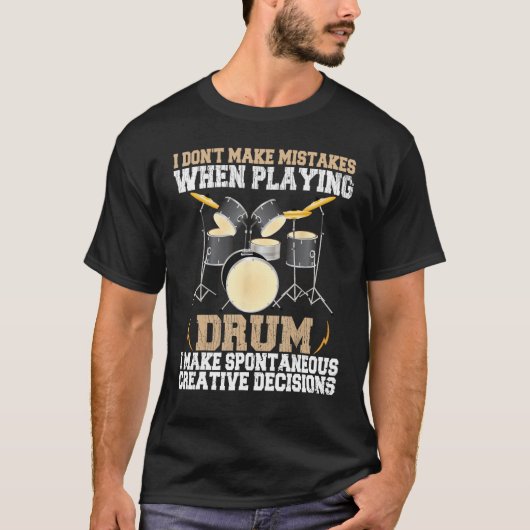 ドラムプレーヤー用ドラム引用文 Tシャツ (正面)