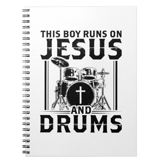 ドラムプレーヤー | Christian Jesus Band Drummer Gives ノートブック (正面)