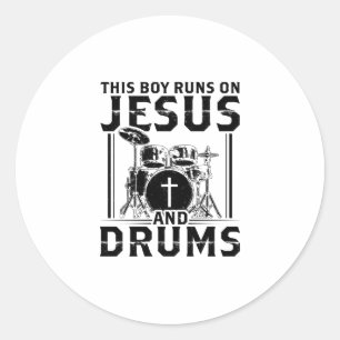 ドラムプレーヤー   Christian Jesus Band Drummer Gives ラウンドシール