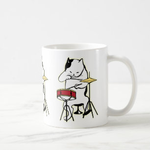 ドラムマグを遊んでいる猫 コーヒーマグカップ