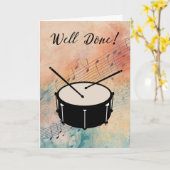 ドラムマーチングバンド公演おめでとうございます カード (黄色い花)