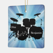 ドラムマードラムセットデザインオーナメント セラミックオーナメント (左)